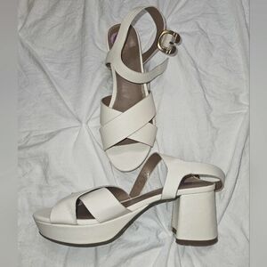 Elegant Cream Platform Sandals